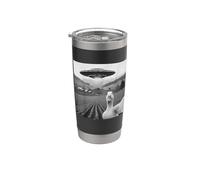 Funny Duck Selfie UFO Alien Photo Mallard Duck Lover Vaso térmico de acero inoxidable de doble pared