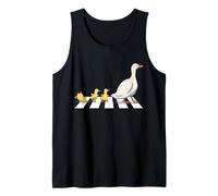 Funny Ducks Crossing Road Paso peatonal Gallo Granjero Niños Hombres Camiseta sin Mangas