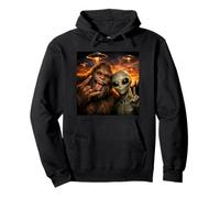 Funny Duo Bigfoot Alien Selfie UFO Encuentro Humor Sudadera con Capucha