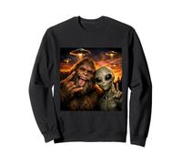 Funny Duo Bigfoot Alien Selfie UFO Encuentro Sudadera