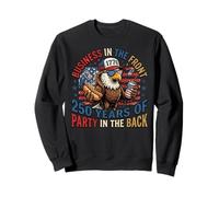 Funny Eagle Mullet 4 de Julio Hotdog y Cerveza Sudadera