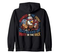 Funny Eagle Mullet 4 de Julio Hotdog y Cerveza Sudadera con Capucha