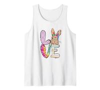 Funny Easter Bunny with Glasses For Women and Rabbit Lover Camiseta sin Mangas