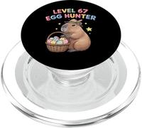Funny Easter Capybara Level 67 Egg Hunter Huevos de Pascua Niños PopSockets PopGrip para MagSafe