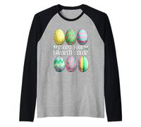 Funny Easter Egg Decor For Spring and Women Cute Easter Day Camiseta Manga Raglan