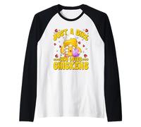 Funny Easter GNOME For Women Just A Girl Who Loves Chickens Camiseta Manga Raglan