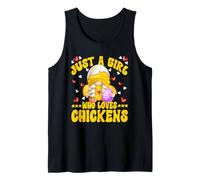 Funny Easter GNOME For Women Just A Girl Who Loves Chickens Camiseta sin Mangas