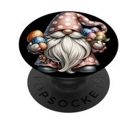 Funny Easter GNOME Graphic For Women Girls Cute Easter Egg PopSockets PopGrip Adhesivo