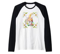 Funny Easter GNOME Graphic For Women Teachers and Daisy Mom Camiseta Manga Raglan