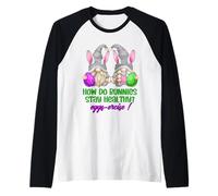 Funny Easter Workout GNOME Pun For Gym Women For Exercise Camiseta Manga Raglan