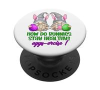 Funny Easter Workout GNOME Pun For Gym Women For Exercise PopSockets PopGrip Adhesivo