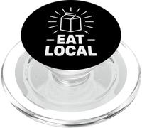 Funny Eat Local Leche Carton Minimalista Dicho PopSockets PopGrip para MagSafe