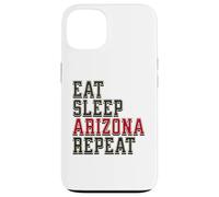Funny Eat, Sleep, Arizona, Repeat. Classic Varsity Print Carcasa para iPhone 13