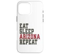 Funny Eat, Sleep, Arizona, Repeat. Classic Varsity Print Carcasa para iPhone 16 Pro MAX