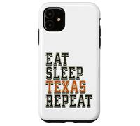 Funny Eat Sleep Texas Repeat, Great State of Texas Souvenir Carcasa para iPhone 11