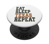 Funny Eat Sleep Texas Repeat, Great State of Texas Souvenir PopSockets PopGrip Adhesivo