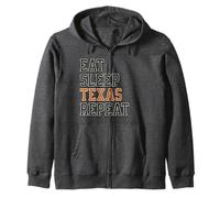 Funny Eat Sleep Texas Repeat, Great State of Texas Souvenir Sudadera con Capucha