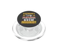Funny Electricians Wife Yes He's Working PopSockets PopGrip para MagSafe