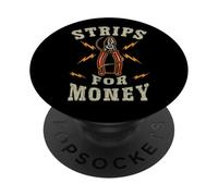 Funny Electricista Lineman Tiras por Dinero Trabajador PopSockets PopGrip Adhesivo