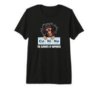 Funny Elements Happiness Black Long Haired Dachshund Lover Camiseta Premium