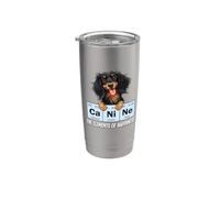 Funny Elements Happiness Black Long Haired Dachshund Lover Vaso térmico de acero inoxidable de doble pared