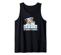 Funny Elements of Happiness Blue Merle Aussie Lover Camiseta sin Mangas