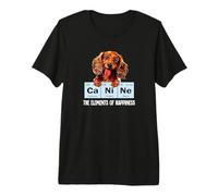 Funny Elements of Happiness Long Haired Dachshund Lover Camiseta Premium