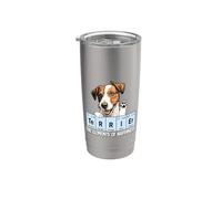 Funny Elements Of Happiness Parson Russell Terrier Dog Lover Vaso térmico de acero inoxidable de doble pared