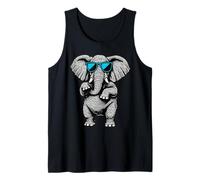 Funny Elephant With Sunglasses Cute African Animals Humor Camiseta sin Mangas