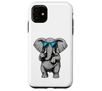 Funny Elephant With Sunglasses Cute African Animals Humor Carcasa para iPhone 11