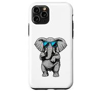 Funny Elephant With Sunglasses Cute African Animals Humor Carcasa para iPhone 11 Pro