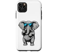 Funny Elephant With Sunglasses Cute African Animals Humor Carcasa para iPhone 11 Pro Max