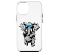 Funny Elephant With Sunglasses Cute African Animals Humor Carcasa para iPhone 12/12 Pro