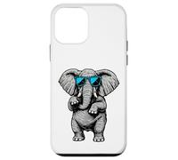 Funny Elephant With Sunglasses Cute African Animals Humor Carcasa para iPhone 12 mini