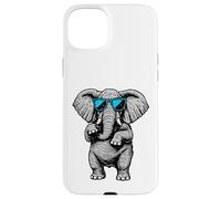 Funny Elephant With Sunglasses Cute African Animals Humor Carcasa para iPhone 15 Plus