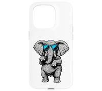 Funny Elephant With Sunglasses Cute African Animals Humor Carcasa para iPhone 15 Pro