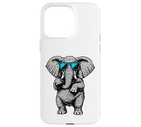 Funny Elephant With Sunglasses Cute African Animals Humor Carcasa para iPhone 15 Pro Max