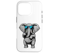 Funny Elephant With Sunglasses Cute African Animals Humor Carcasa para iPhone 16 Pro