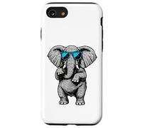 Funny Elephant With Sunglasses Cute African Animals Humor Carcasa para iPhone SE (2020) / 7 / 8