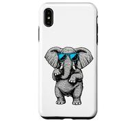 Funny Elephant With Sunglasses Cute African Animals Humor Carcasa para iPhone XS Max