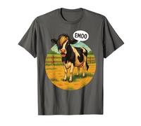 Funny Emooo Cow Halloween gótico punk estilo grunge Camiseta