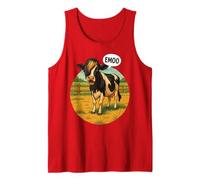 Funny Emooo Cow Halloween gótico punk estilo grunge Camiseta sin Mangas