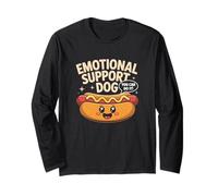 Funny Emotional Hot Dog Apoyo Kawaii Motivacional Manga Larga
