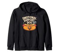 Funny Emotional Hot Dog Apoyo Kawaii Motivacional Sudadera con Capucha