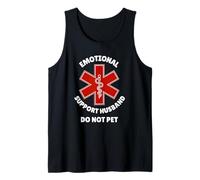 Funny Emotional Support Husband Do Not Pet Camiseta sin Mangas