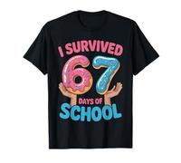 Funny End of School Donut Theme 67 Days Classroom Fun Camiseta