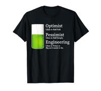 Funny Engineer Optimist Pessimist Engineering Camiseta