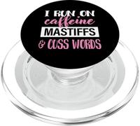 Funny English French Womens Caffeine & Mastiffs Dog Lover PopSockets PopGrip para MagSafe