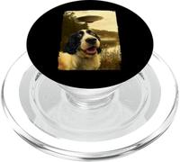 Funny English Springer Spaniel Dog UFO Encounter Aliens PopSockets PopGrip para MagSafe