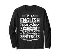 Funny English Teacher Appreciation Humor & Classroom Quote Manga Larga